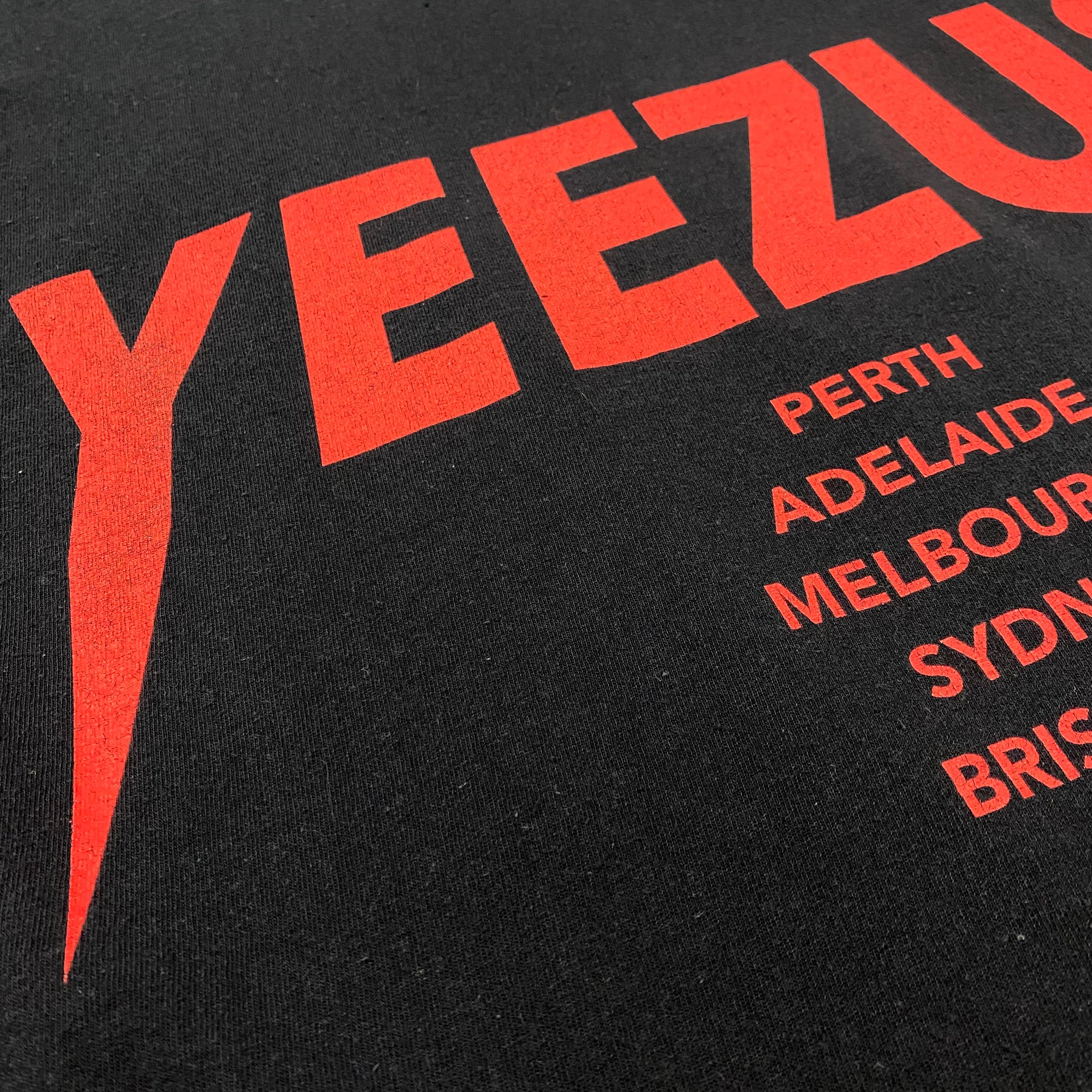 Yeezus Tour 2014 Australian Skull & Roses Tee By Wes Lang