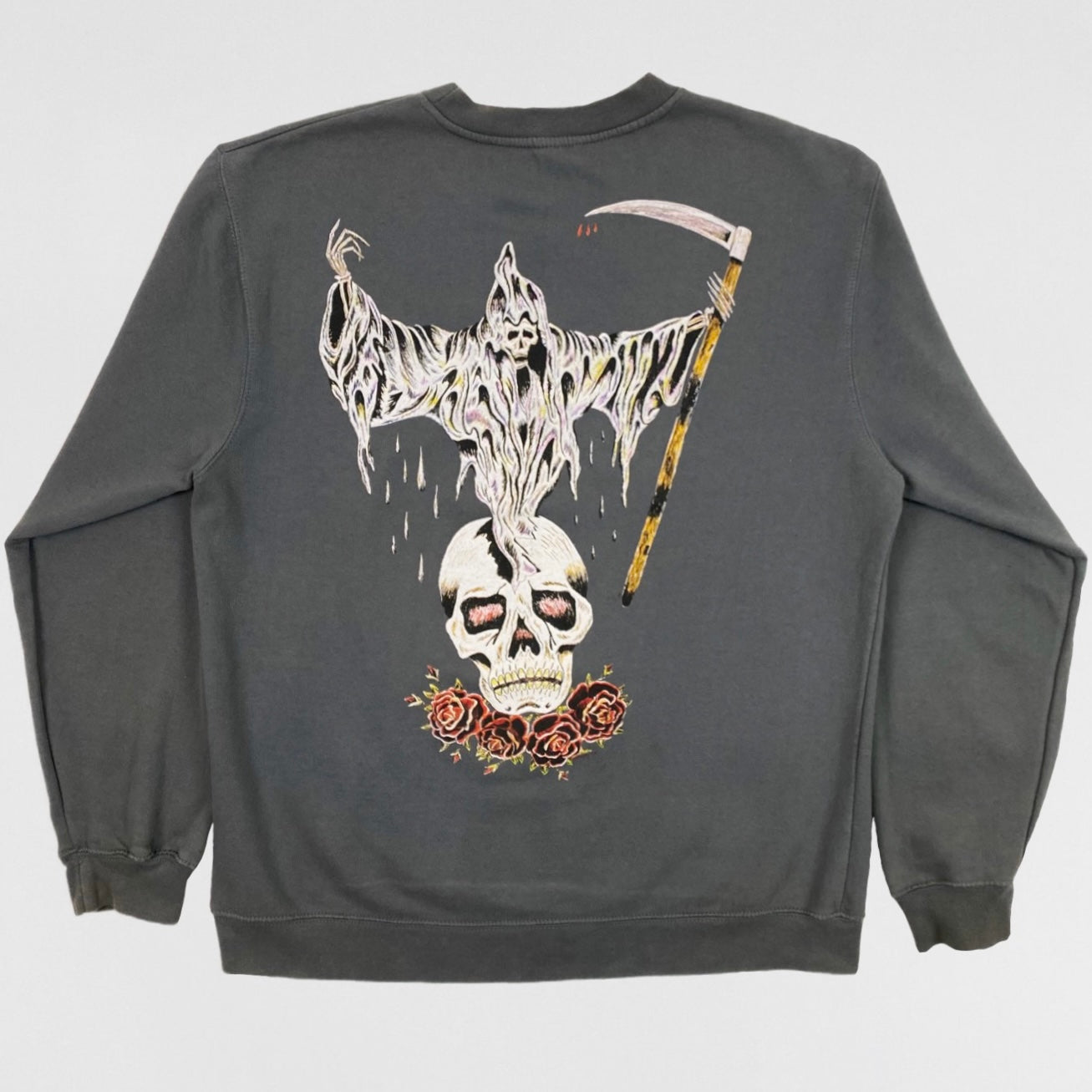 Yeezus Tour 2014 Flying Reaper Crewneck In Grey