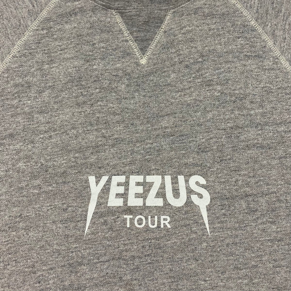 Yeezus Tour 2013 Heather Grey Cut Off Crewneck