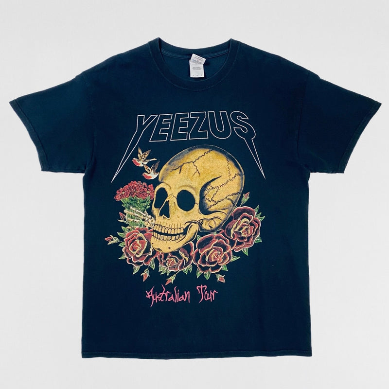 Yeezus Tour 2014 Australian Skull & Roses Tee By Wes Lang