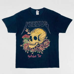 Yeezus Tour 2014 Australian Skull & Roses Tee By Wes Lang