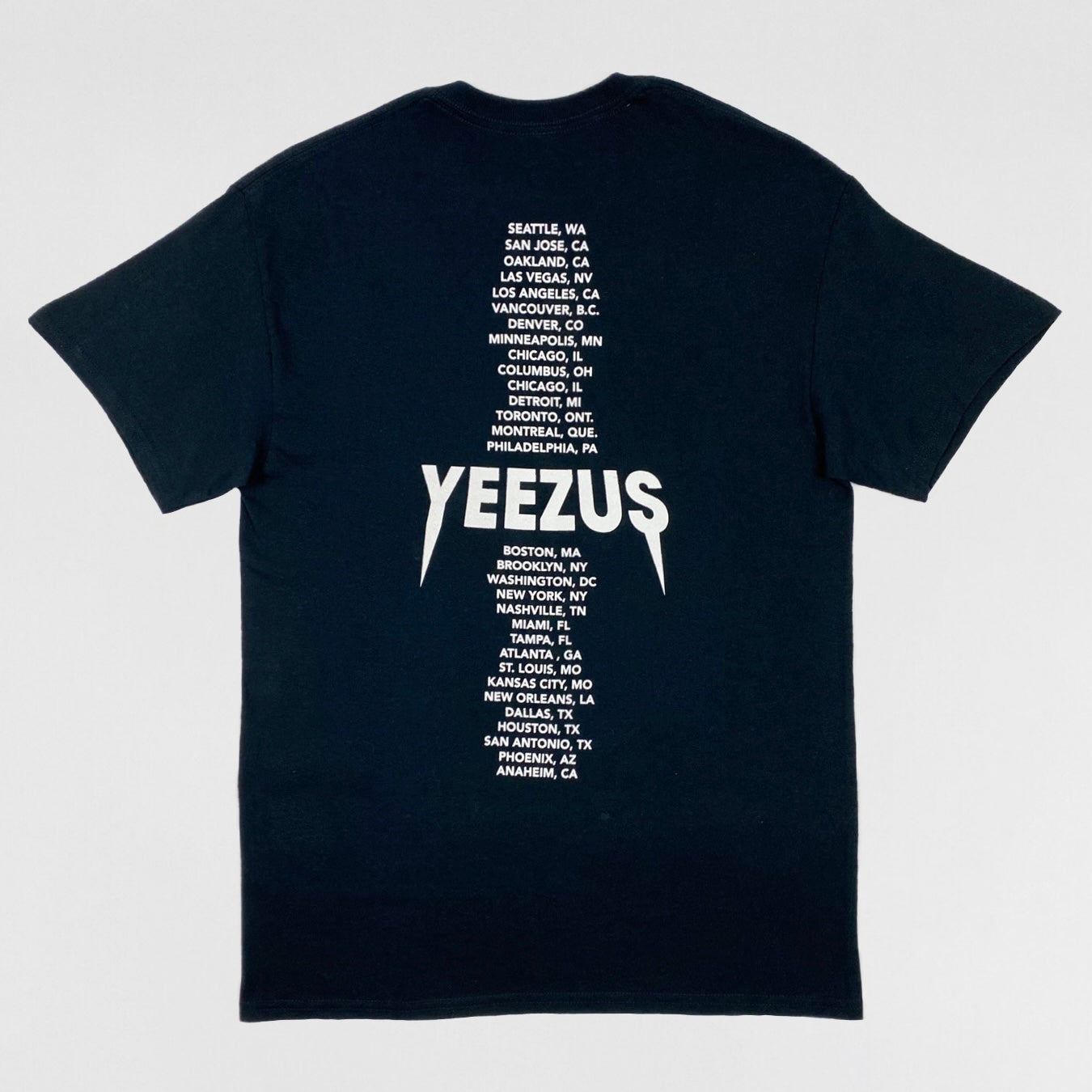 Yeezus Tour 2013 OG Ascending Tee In Black By Virgil Abloh