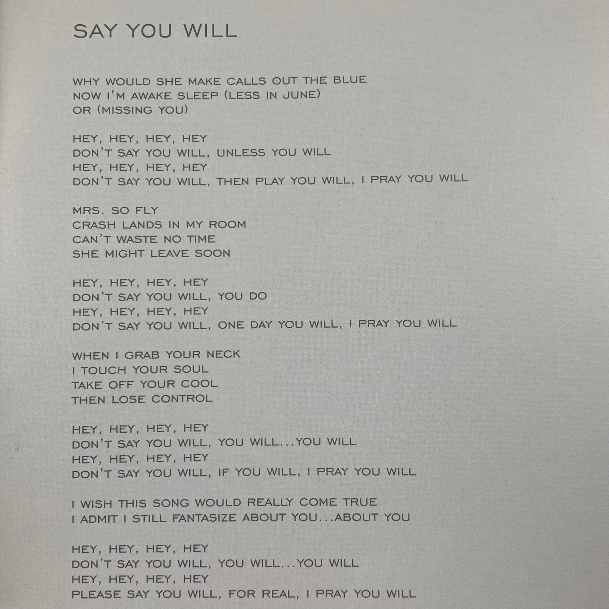 808’s & Heartbreak 2015 Hollywood Booklet