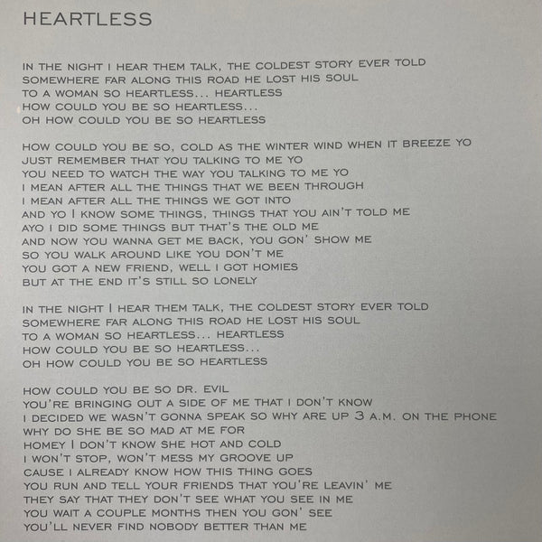 808’s & Heartbreak 2015 Hollywood Booklet