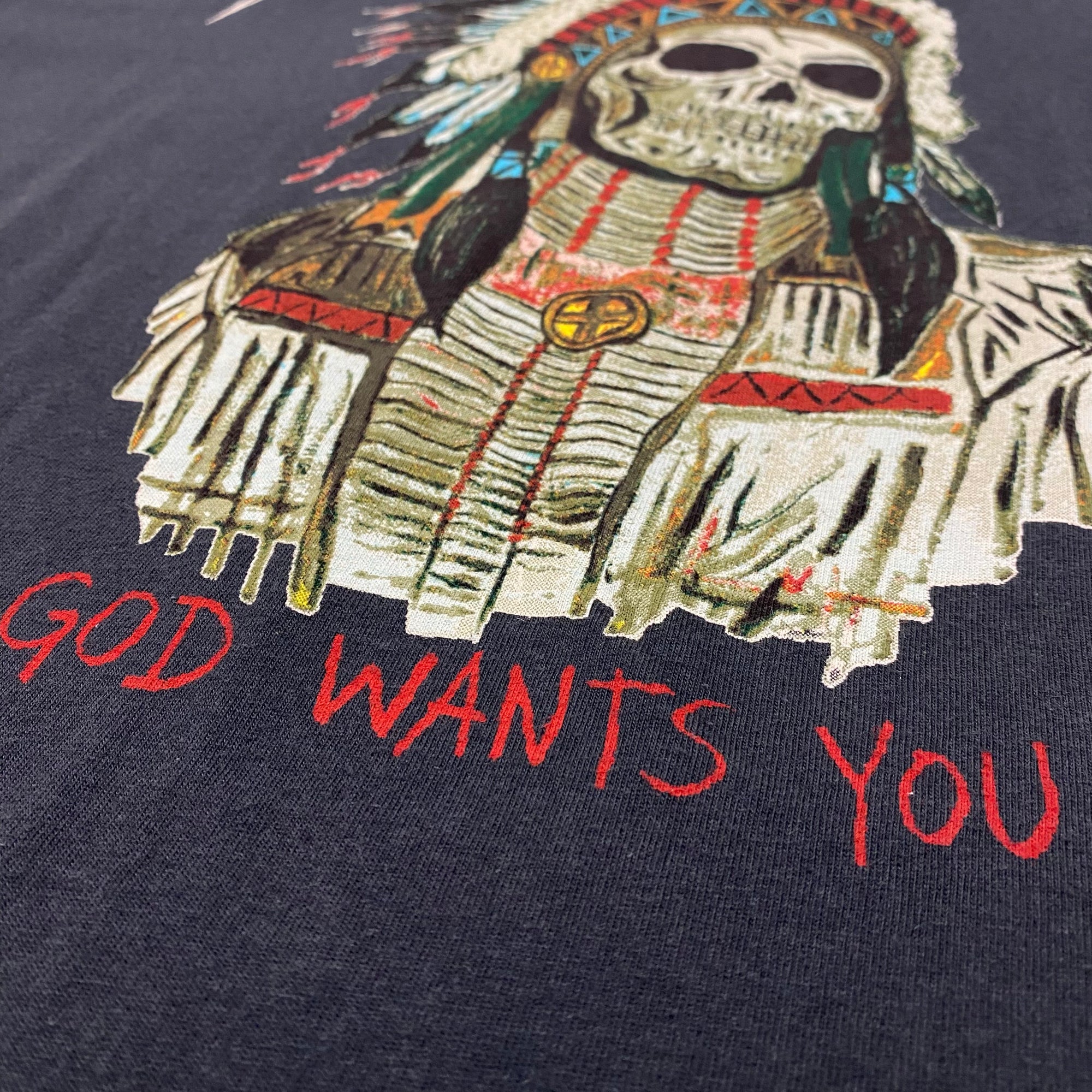 Yeezus Tour 2013 Black Friday Native Skull Tee