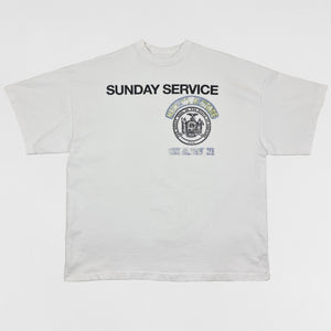 YZY SZN 7 Jesus Is King New York LP Tee In White