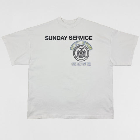 YZY SZN 7 Jesus Is King New York LP Tee In White