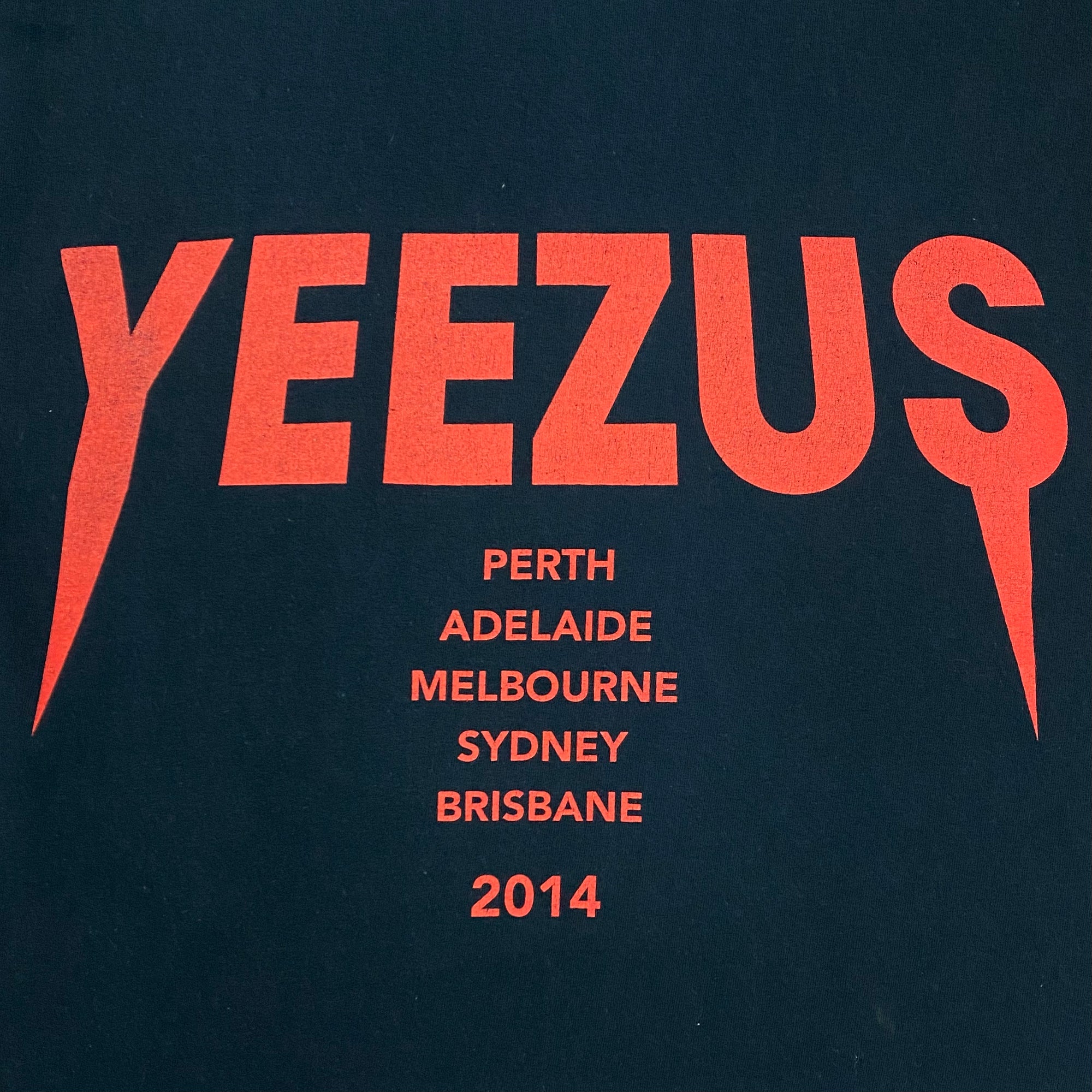 Yeezus Tour 2014 Australian Skull & Roses Tee By Wes Lang