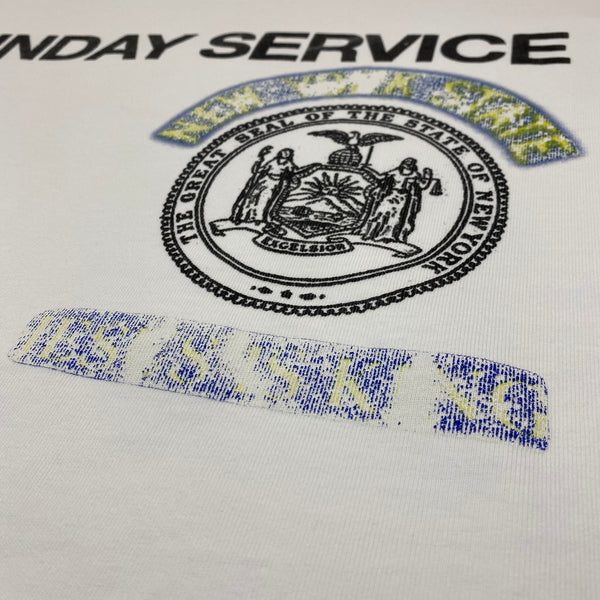YZY SZN 7 Jesus Is King New York LP Tee In White