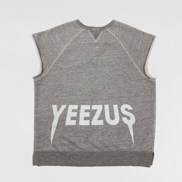 Yeezus Tour 2013 Heather Grey Cut Off Crewneck