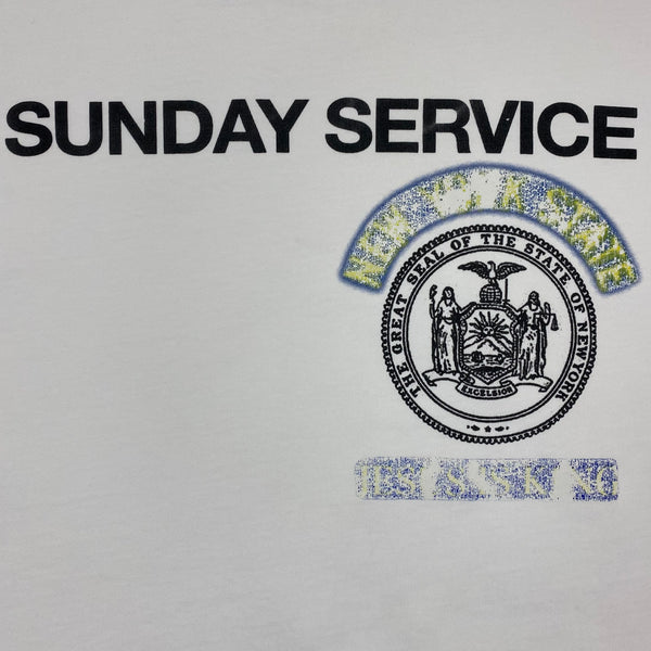 YZY SZN 7 Jesus Is King New York LP Tee In White